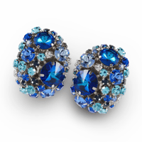 Oval Big Crystal Bijou Earring