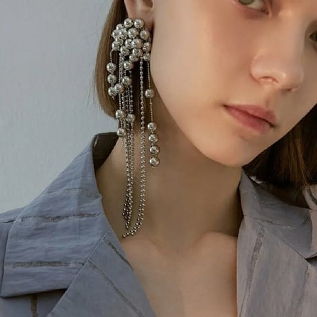 Metal Ball Fringe Pierce