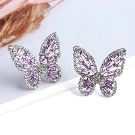 Crystal Butterfly Pierce/3color