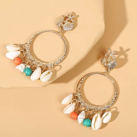 Shell Jingling Metal Hoop Pierce