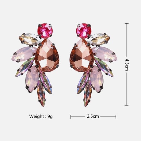 Crystal Teardrop Pierce
