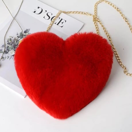 Heart Ecofur Pochette  Bag/6color