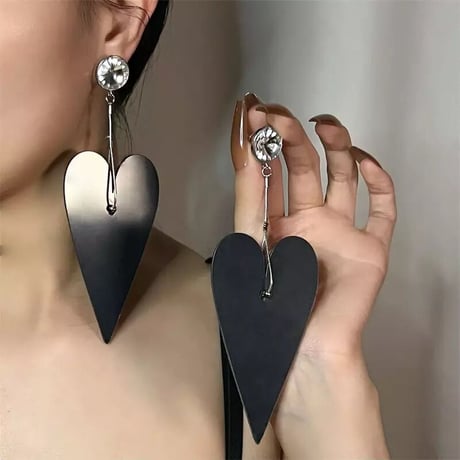 Big Crystal Heart Drop Pierce