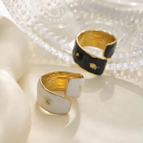 Oblique Foil Ring/2color