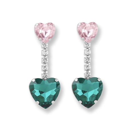 Double Heart Crystal Pierce