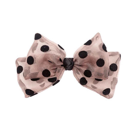 Dot Organza Ribbon Barrette/2color
