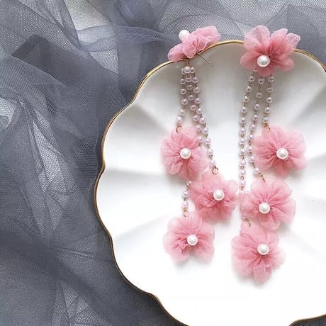 Organza Flower Pierce/2color