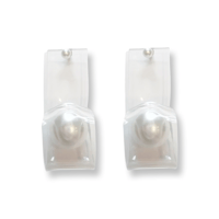 Big Pearl Clear Drop Pierce/2color