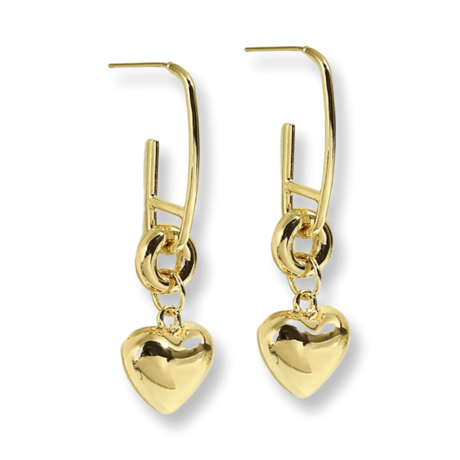 Metal Drop Heart Pierce/2color
