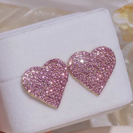 Heart Pave Pierce/2color