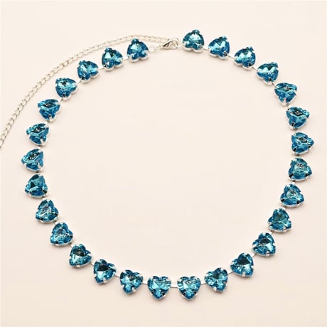 Heart Crystal Necklace/3color