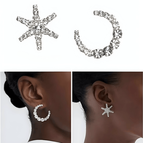 Moon & Snow Crystal Pierce