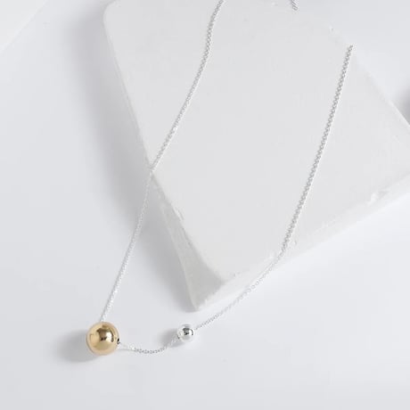 Twin Metal Ball Necklace