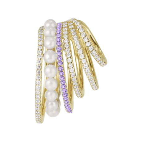 Pearl&Crystal Earcuff/4color