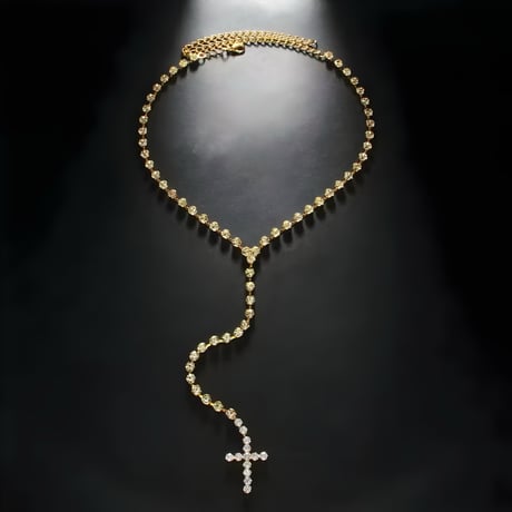 Rosary Crystal Necklace/2color