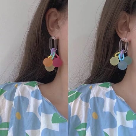 Frosted Glass Ball Pierce/2color