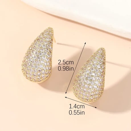 Pave Teardrop Pierce/2color