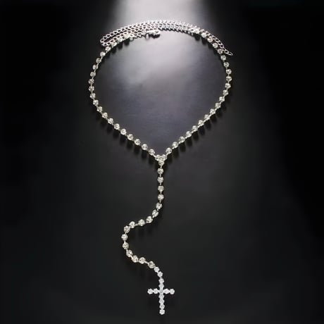 Rosary Crystal Necklace/2color