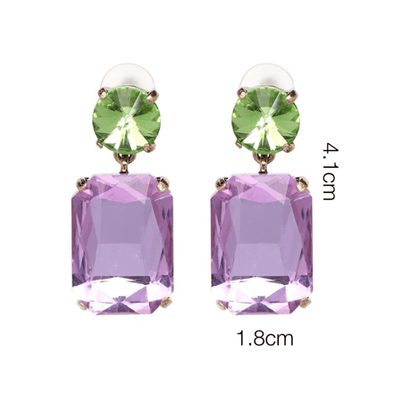 Square Crystal Drop Pierce