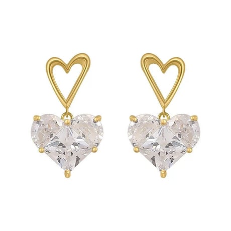 Double Heart Pierce/2color