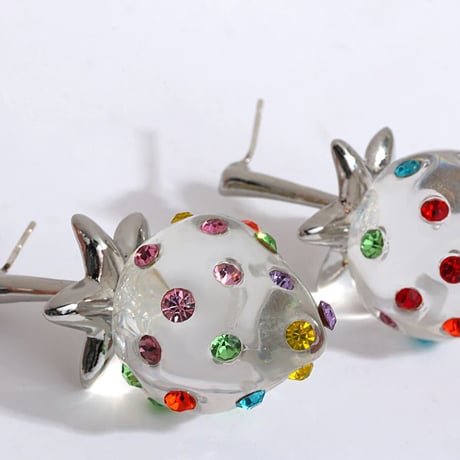 Strawberry Colorful Clear Pierce