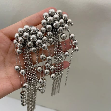 Metal Ball Fringe Pierce
