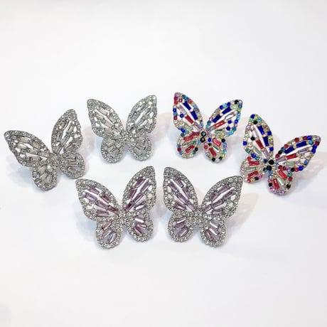 Crystal Butterfly Pierce/3color