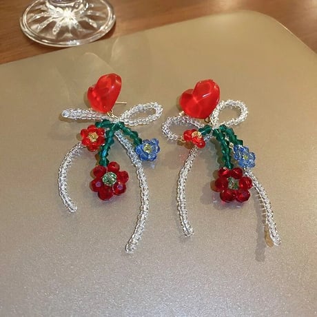 Heart&Flower Beads Pierce