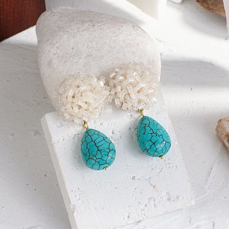 Beads&Turquoise Pierce