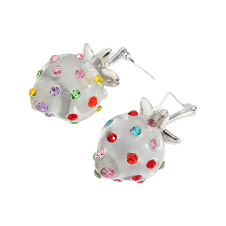 Strawberry Colorful Clear Pierce