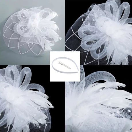 Flower Tulle Fascinator/2color
