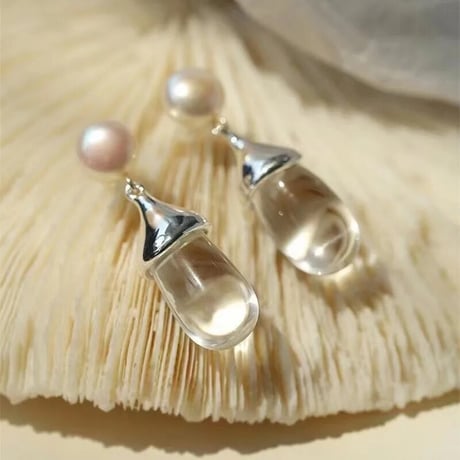 Pearl & Round Drops Pierce/2color