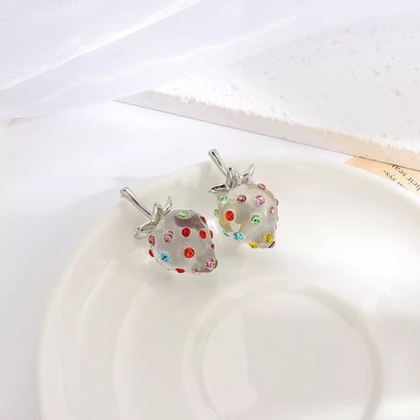 Strawberry Colorful Clear Pierce