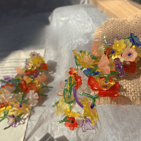 Beads Flower Jingling Pierce