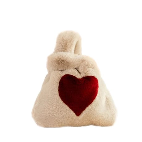 Heart♡Eco fur Bag/3color