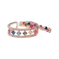 Rainbow Twin Ring
