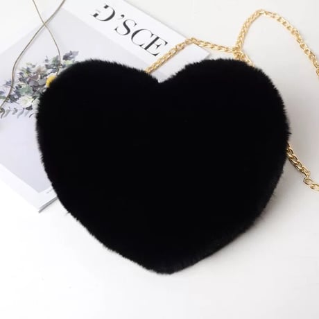 Heart Ecofur Pochette  Bag/6color