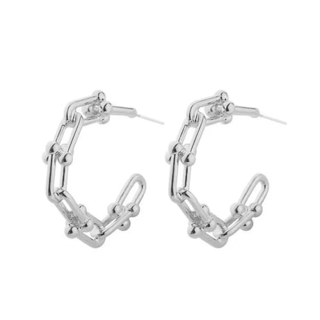 Ball Chain Hoop Pierce/2color