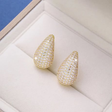 Pave Teardrop Pierce/2color