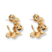 Metal Flower Hoop Pierce