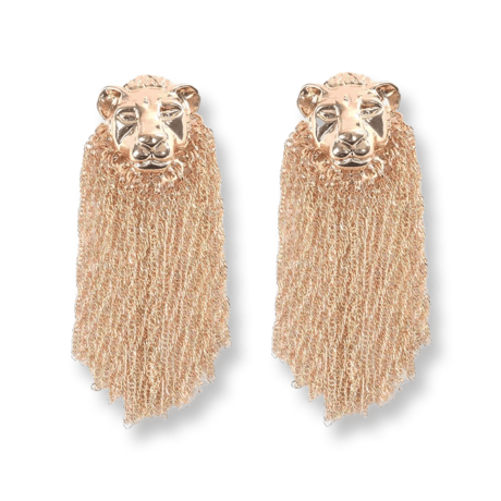 Lion Metal Fringe Pierce/2color