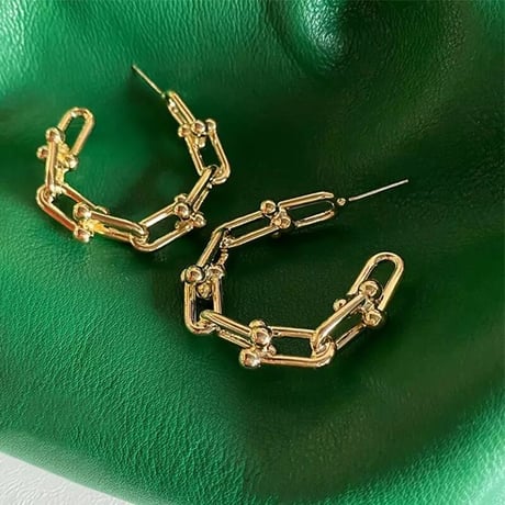 Ball Chain Hoop Pierce/2color
