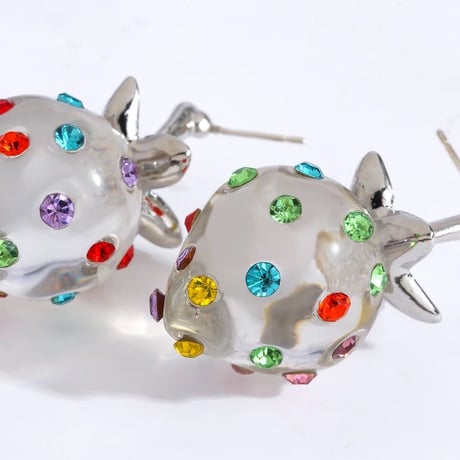 Strawberry Colorful Clear Pierce