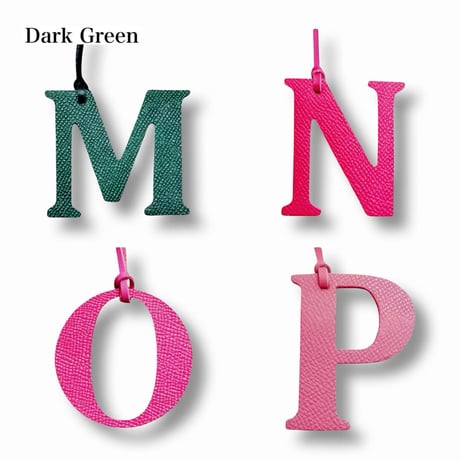 【Order】Leather  Alphabet Charm/13color