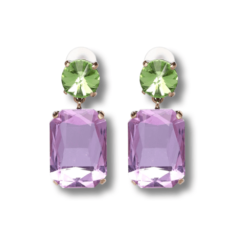 Square Crystal Drop Pierce