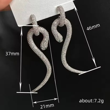 Snake Shape Pave Pierce