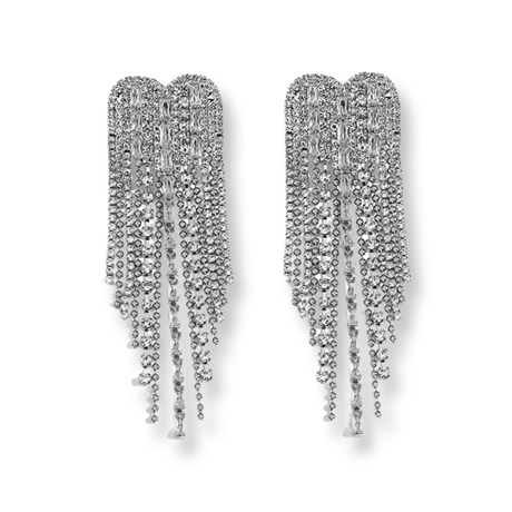 Heart Crystal Fringe Pierce