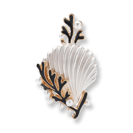 Coral & Shell Brooch/2color