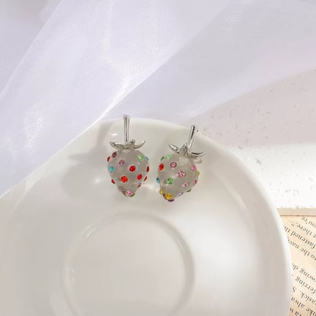 Strawberry Colorful Clear Pierce