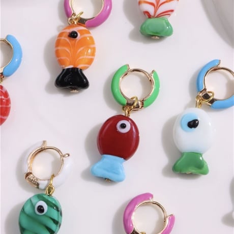 Cute Fish Hoop Pierce/11color